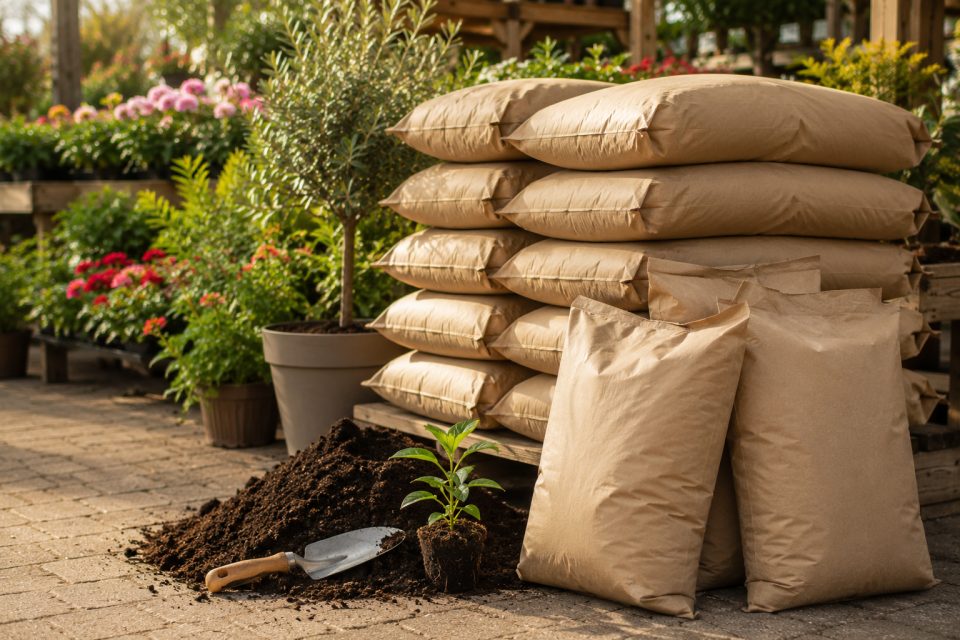 Erde, Dünger und Pflanzenschutz im Polisi Gartencenter Wien