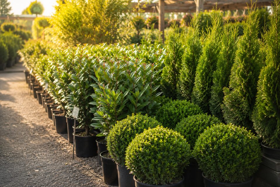 Heckenpflanzen und Gehölze im Polisi Gartencenter Wien
